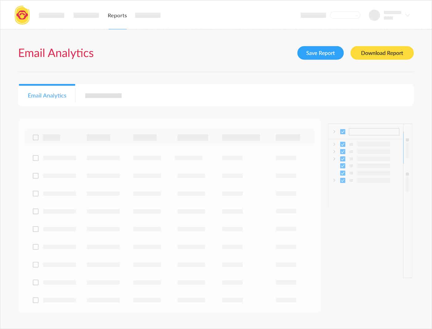 Image of email enalytics reporting within ContactMonkey.