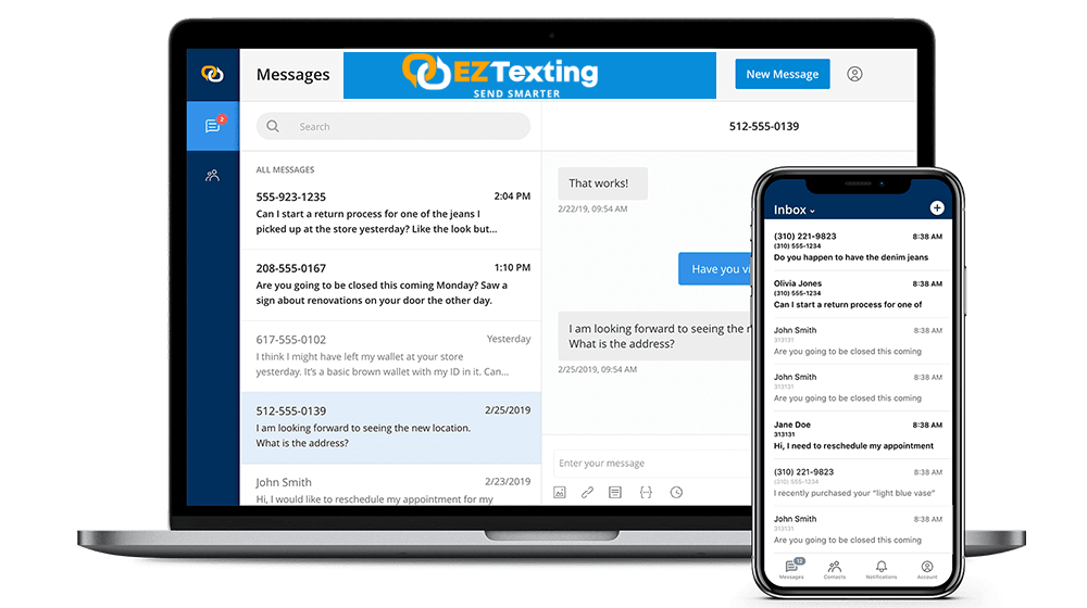 ez texting sms software for banking